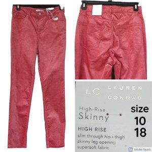 NWT velvet like High rise skinny LC Lauren Conrad